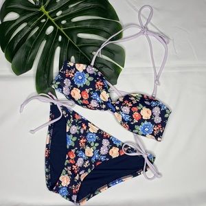 A&F Floral Bandeau Bikini Set